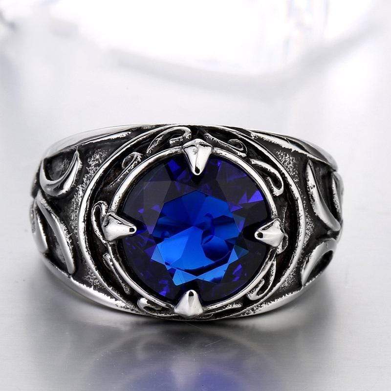 Men's Punk Rhinestone Carving Rings