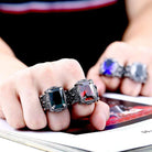 Men's Punk Rhinestone Warrior Rings