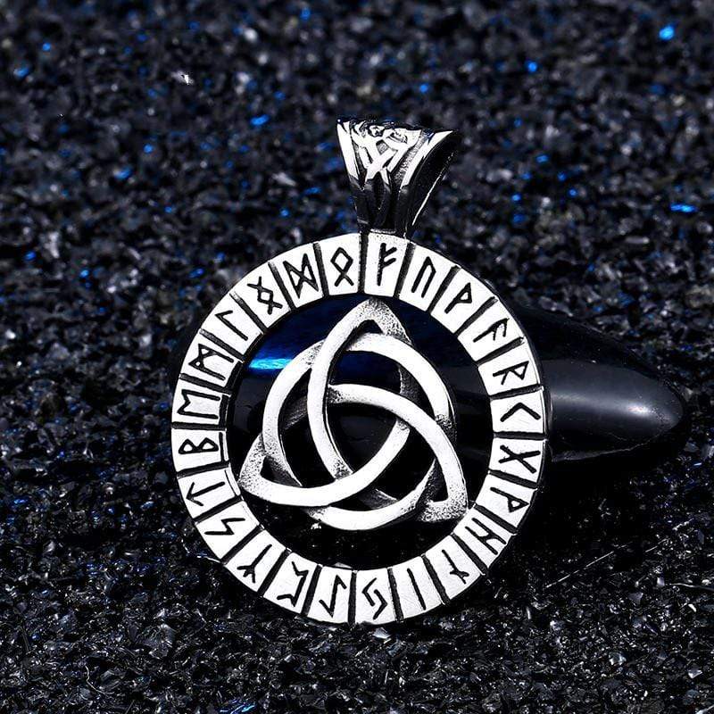 Men's Punk Rune Celtic Knot Necklace