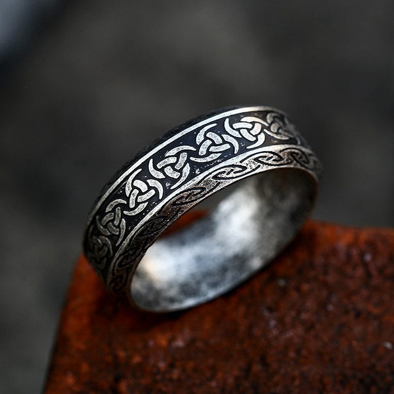 Kobine Men's Punk Rune Engraved Ring