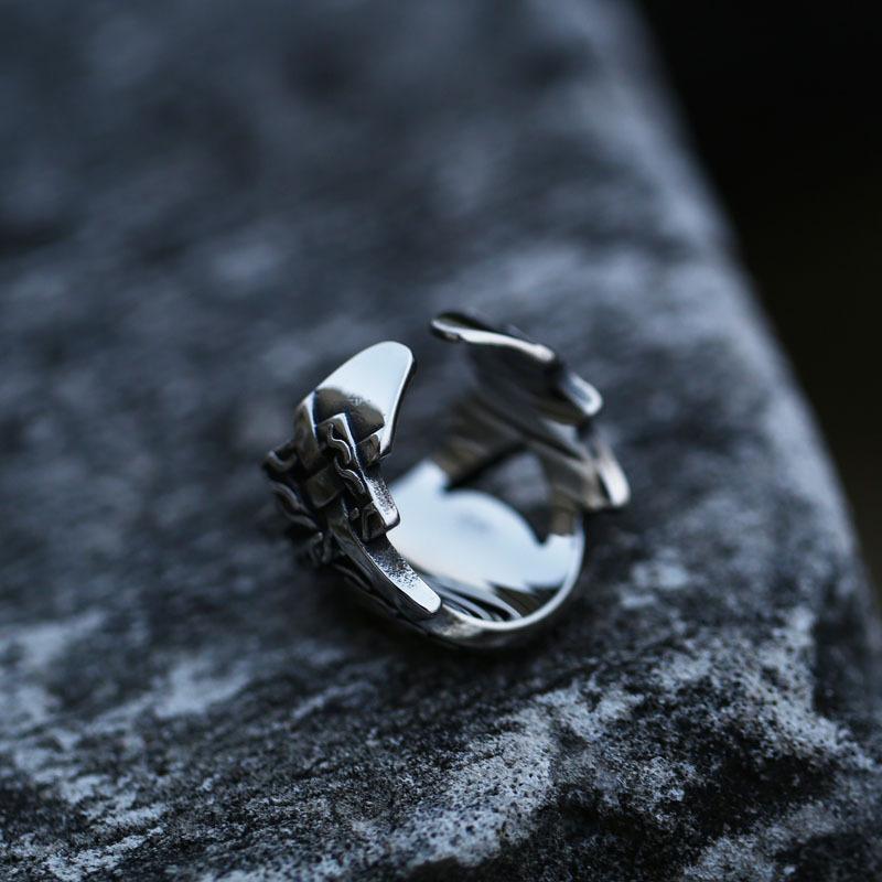 Men's Punk Rune Openings Ring