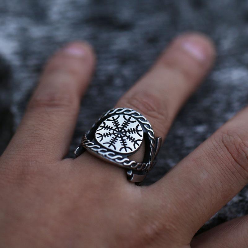 Men's Punk Rune Openings Ring