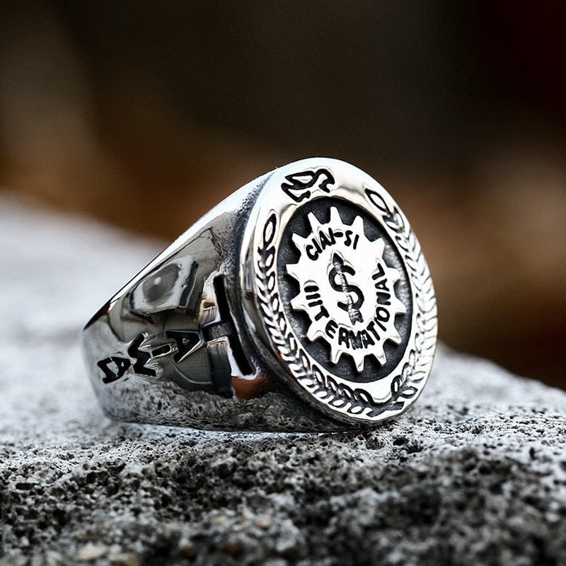 Kobine Men's Punk Rune Ring