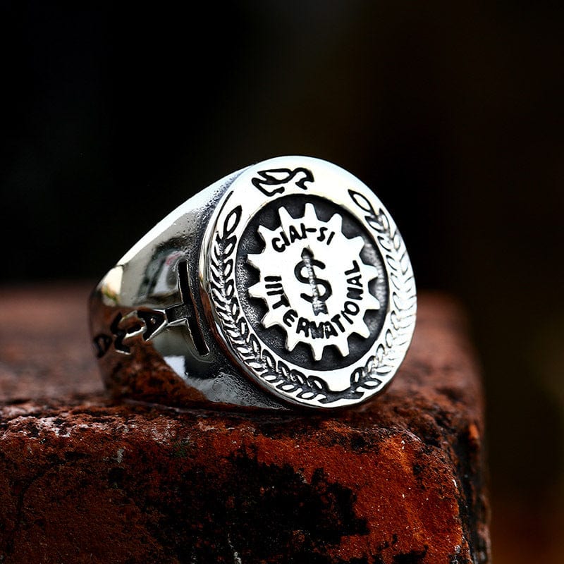 Kobine Men's Punk Rune Ring