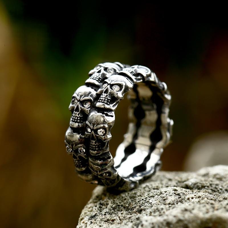 Kobine Men's Punk Skeleton Ring
