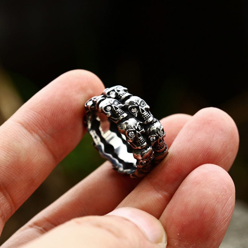 Kobine Men's Punk Skeleton Ring