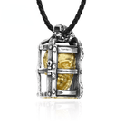 Men's Punk Skull Cage Necklace