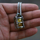 Men's Punk Skull Cage Necklace