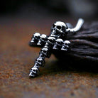 Men's Punk Skull Cross Necklace