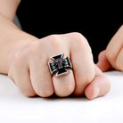 Men's Punk Skull Cross Rings