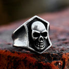 Kobine Men's Punk Skull Distressed Ring