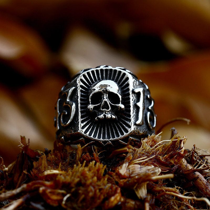 Kobine Men's Punk Skull Figure Ring