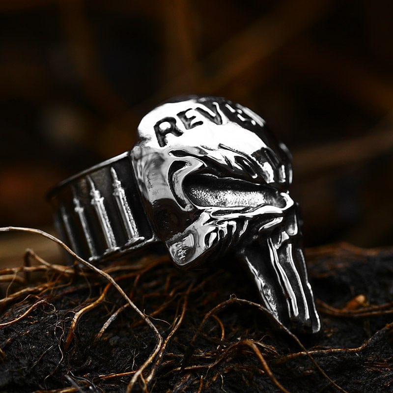 Kobine Men's Punk Skull Head Ring