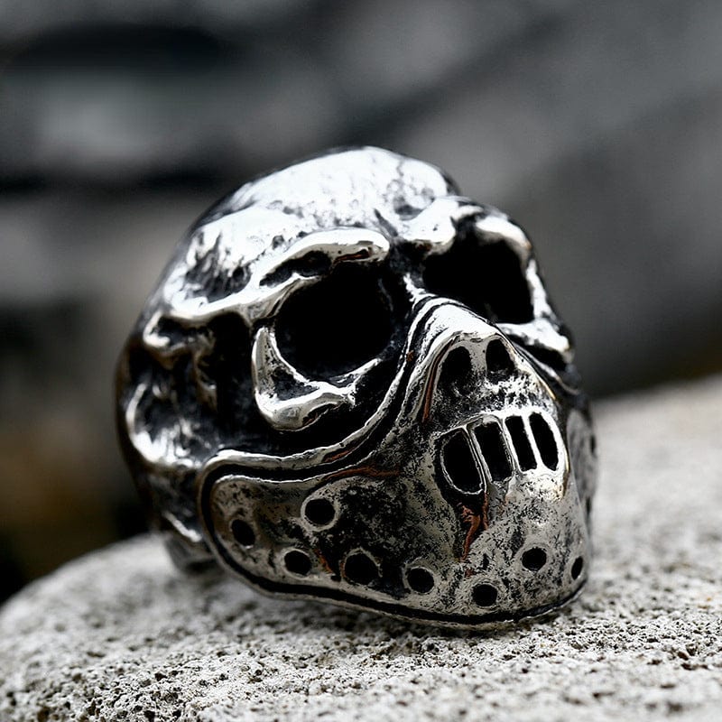 Kobine Men's Punk Skull Head Ring