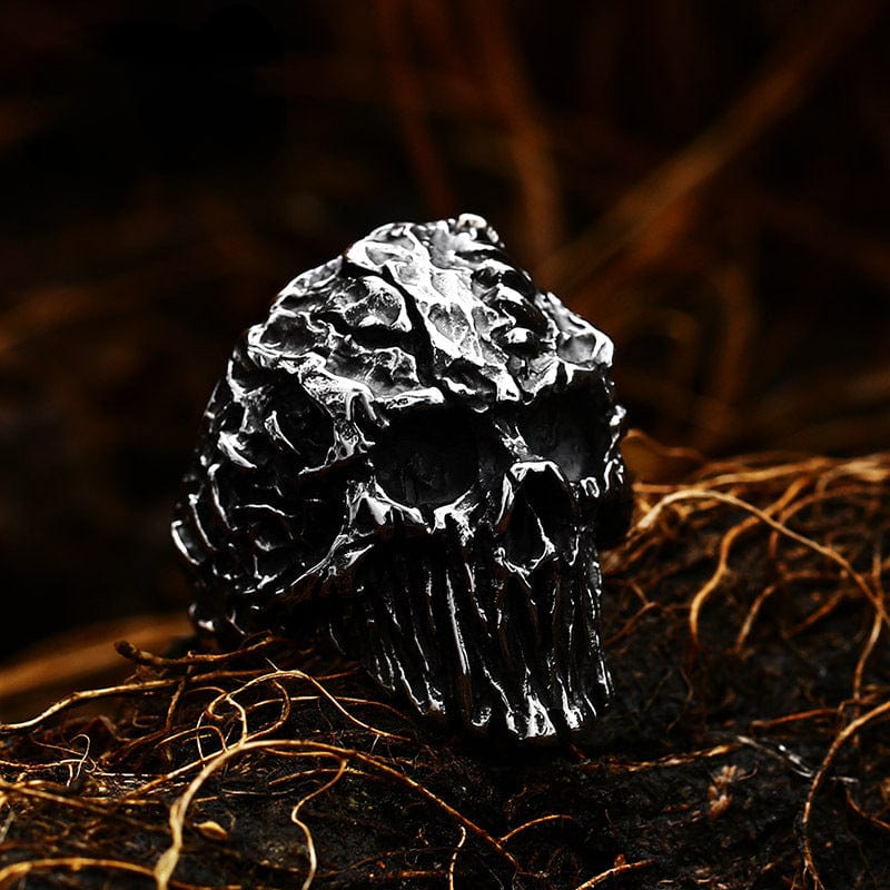 Kobine Men's Punk Skull Head Ring