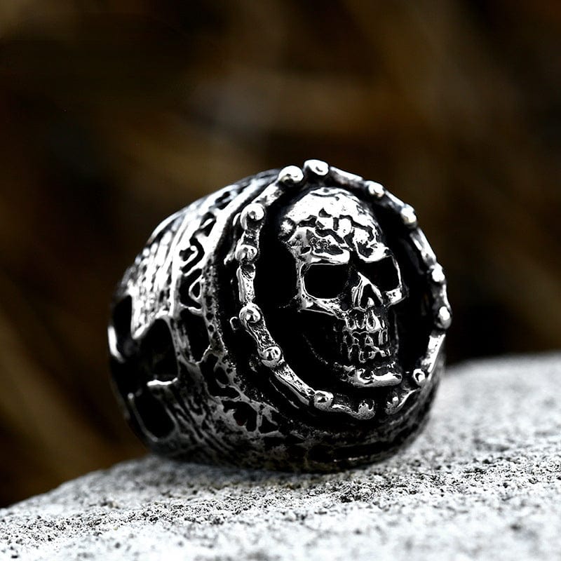 Kobine Men's Punk Skull Ring