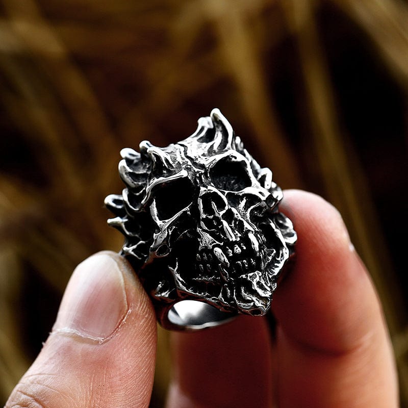 Kobine Men's Punk Skull Ring