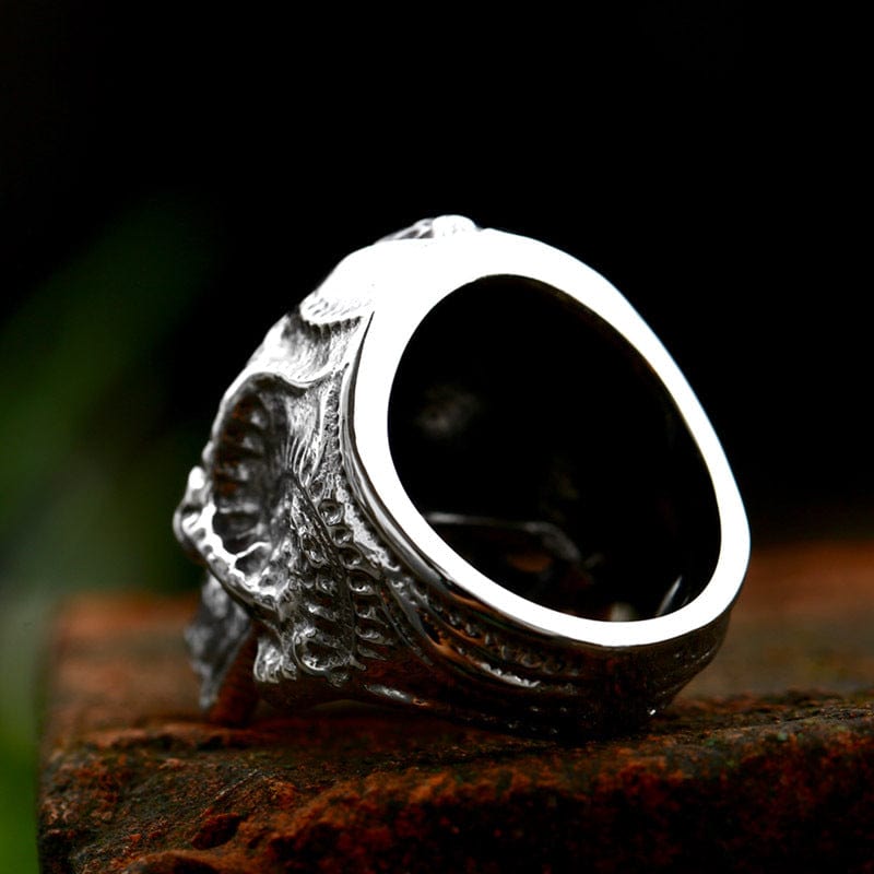 Kobine Men's Punk Skull Ring