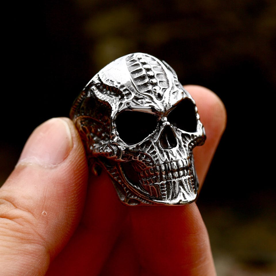 Kobine Men's Punk Skull Ring