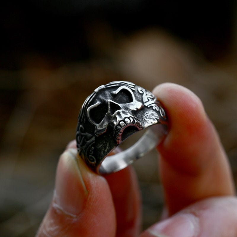 Kobine Men's Punk Skull Ring