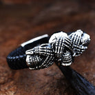 Kobine Men's Punk Skulls Double Color Bracelet