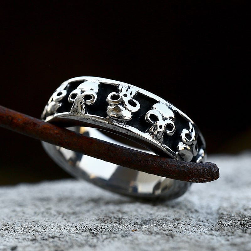 Kobine Men's Punk Skulls Ring