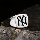 Men's Punk Square Letter Ring