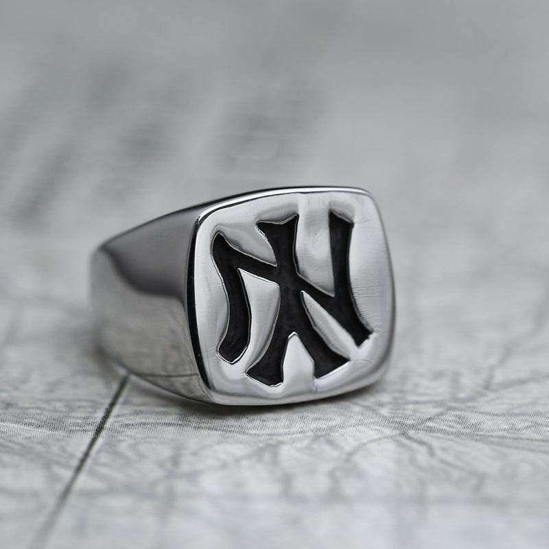 Men's Punk Square Letter Ring