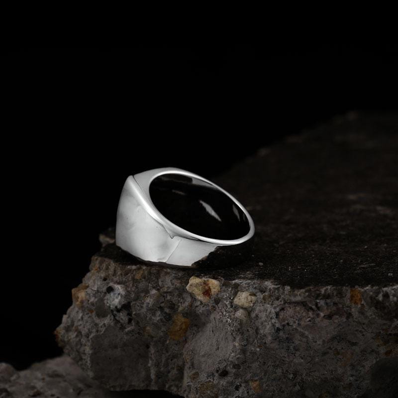 Men's Punk Square Letter Ring