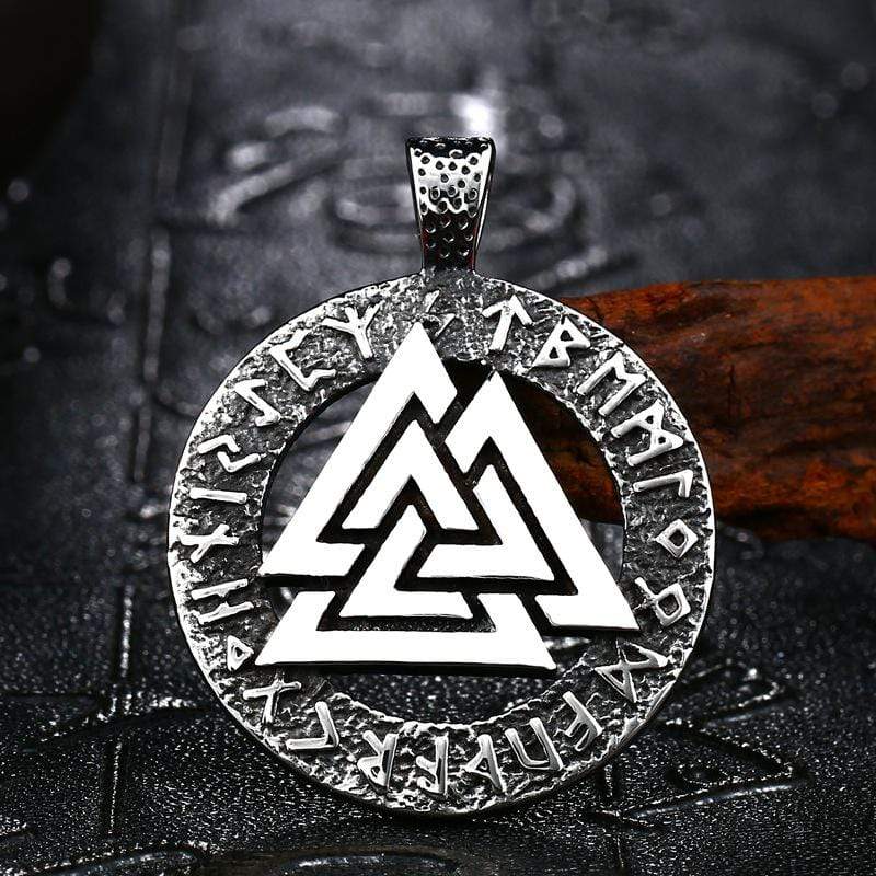 Men's Punk Stacked Triangle Letter Necklace