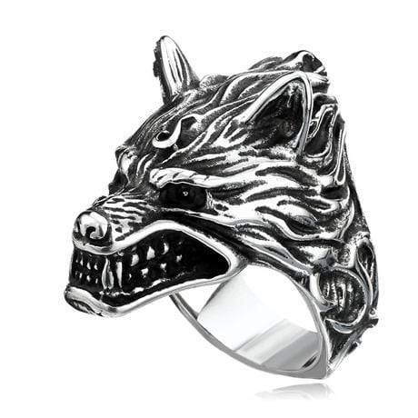 Men's Punk The Giant Wolf Rings