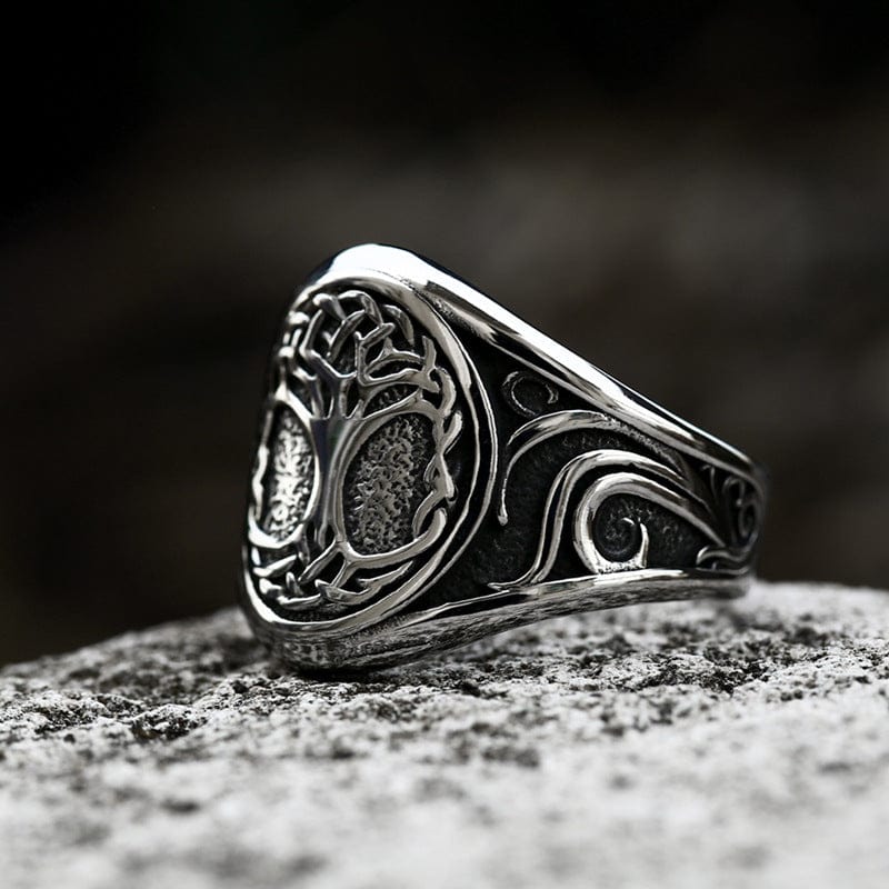 Kobine Men's Punk Trees Ring