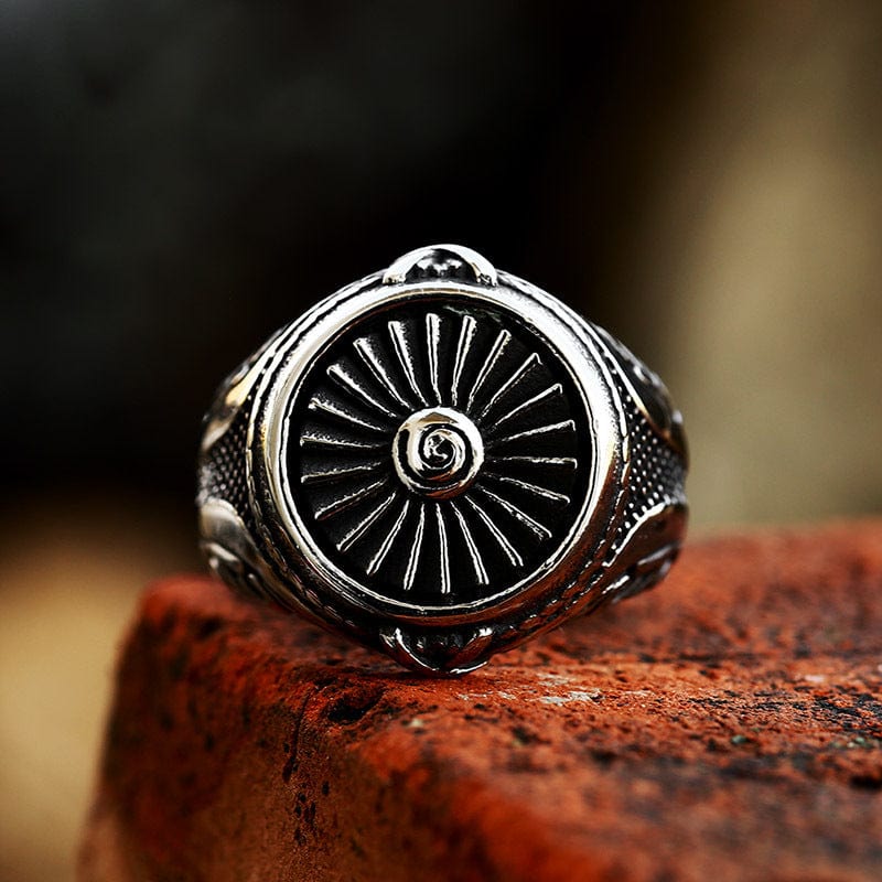 Kobine Men's Punk Turbine Ring