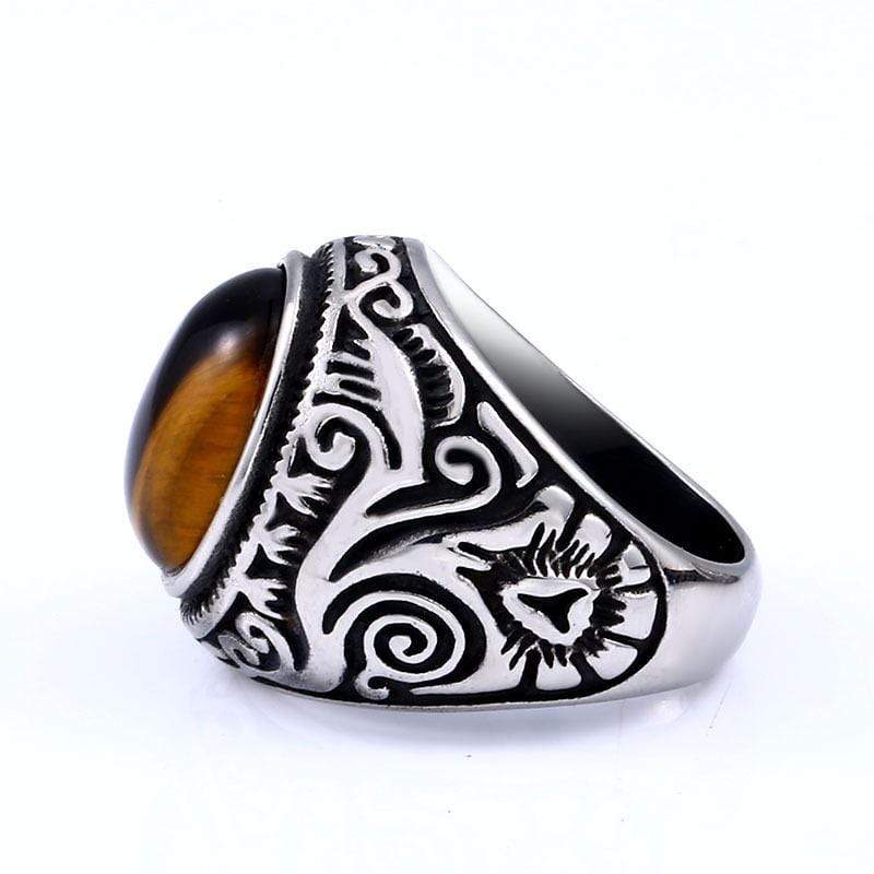 Men's Punk Turquoise/Tiger-ite Rings