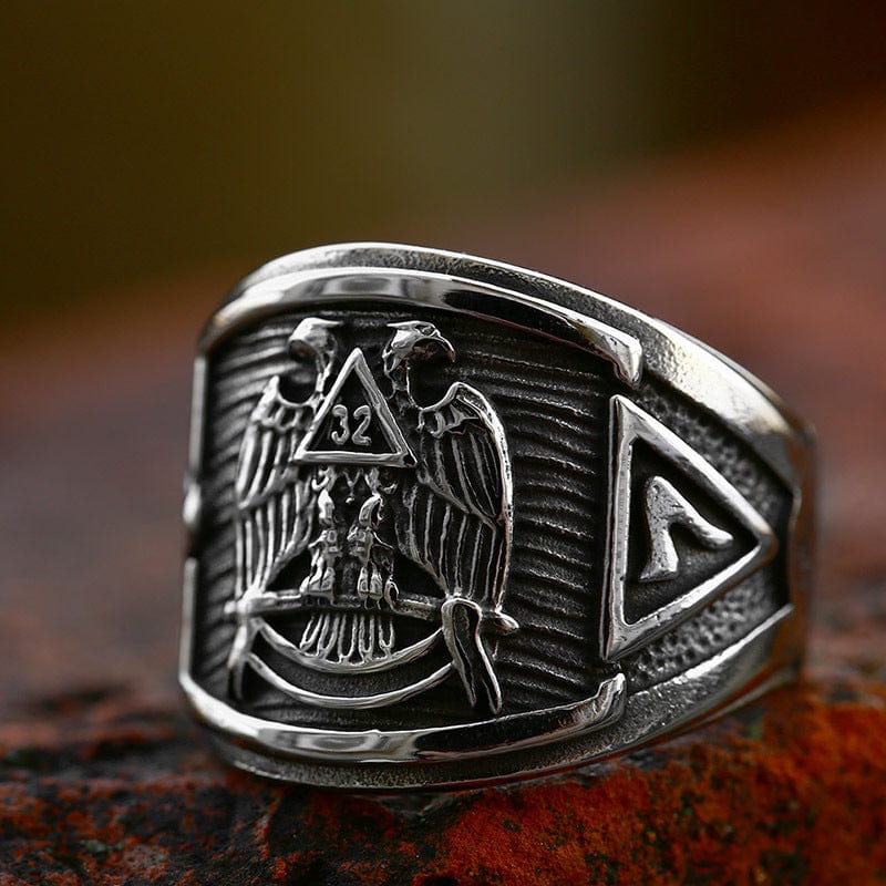 Kobine Men's Punk Viking Crow Ring