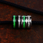 Kobine Men's Punk Viking Letter Carved Luminous Ring