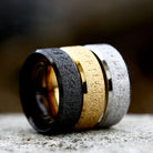 Kobine Men's Punk Viking Letter Frosted Ring