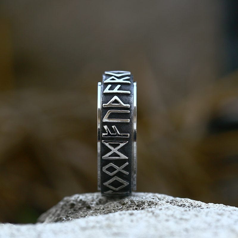 Kobine Men's Punk Viking Letter Ring