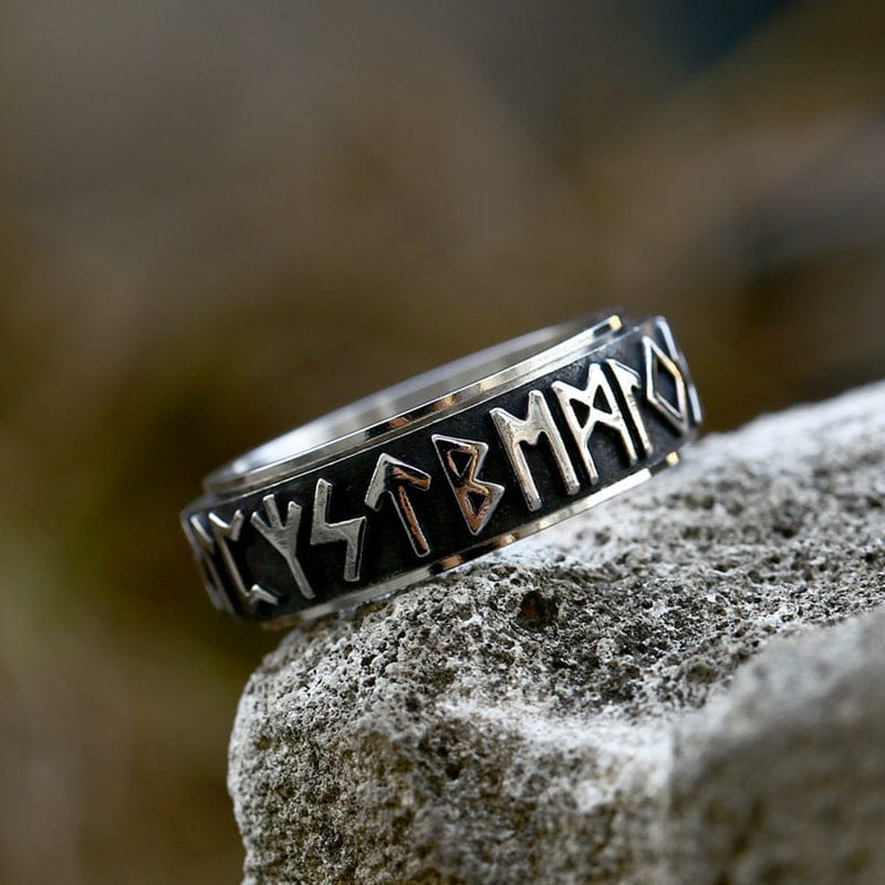 Kobine Men's Punk Viking Letter Ring