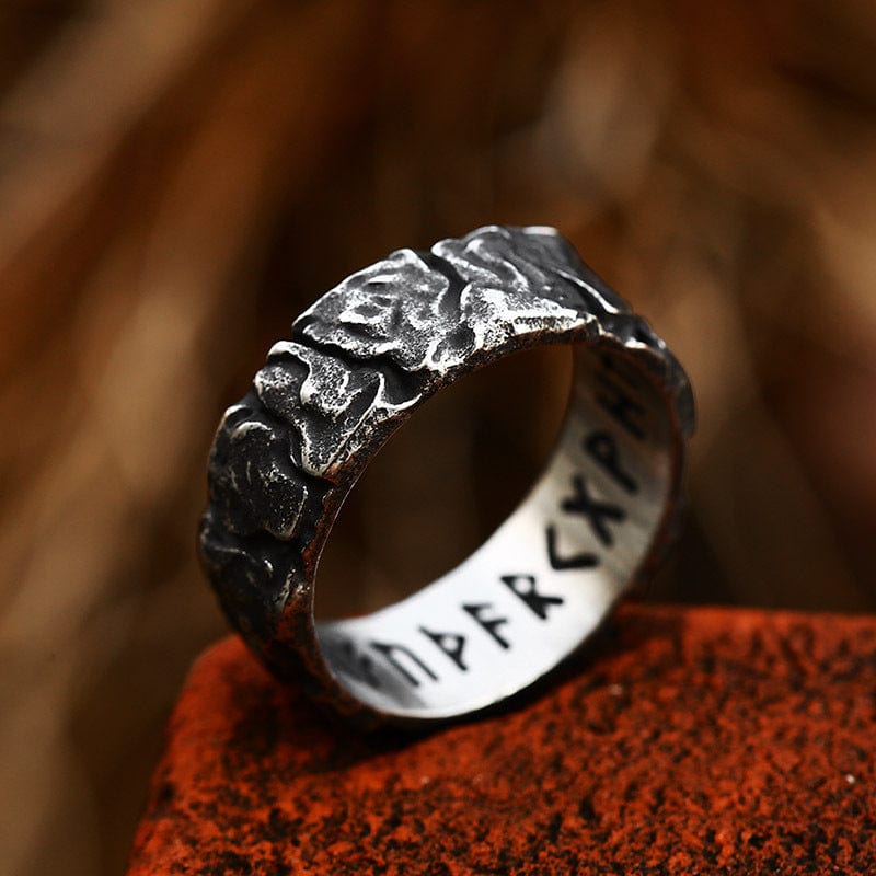 Kobine Men's Punk Viking Letter Ring