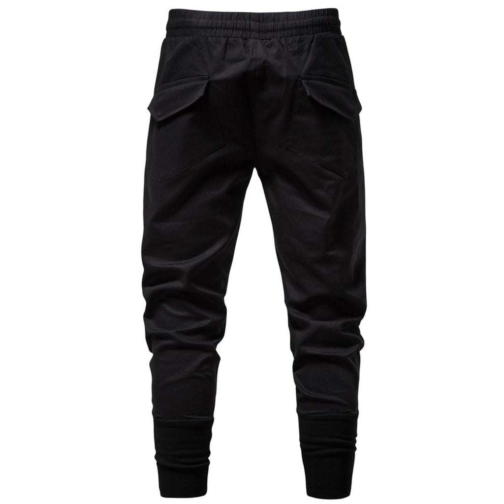 Kobine Men's Punk Zipper Splice Jogger Pants