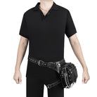 Kobine Men's Steampunk Buckles Chain Waist Bag