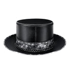 Kobine Men's Steampunk Nailed Faux Leather Hat