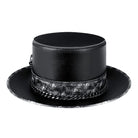 Kobine Men's Steampunk Nailed Faux Leather Hat