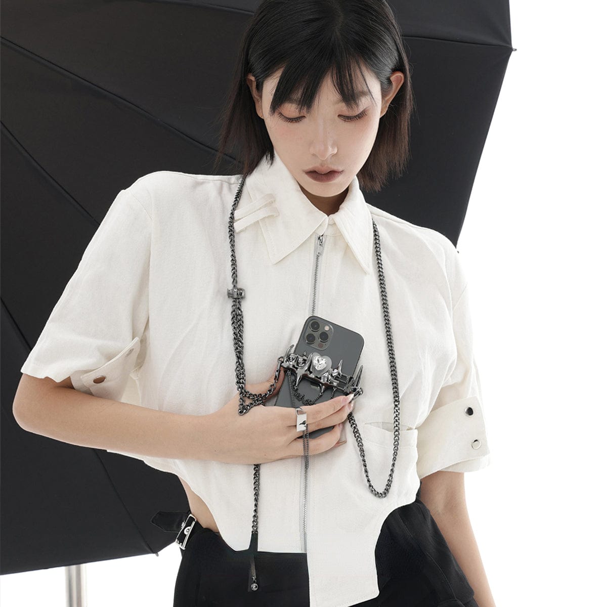 Kobine Punk Heart Phone Case Chain