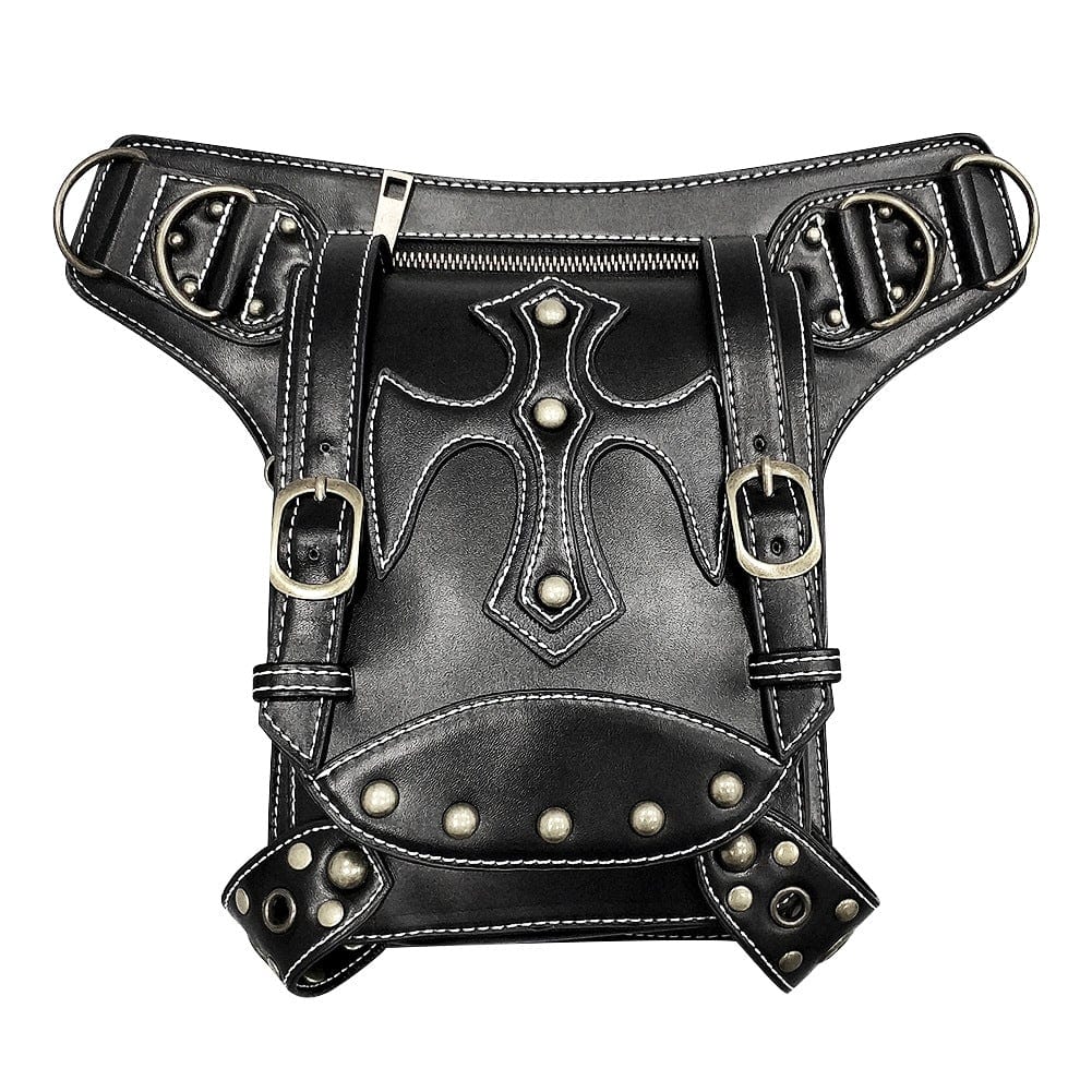 Kobine Steampunk Cross Buckles Multi-Purpose Bag