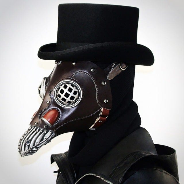 Kobine Steampunk Plague Doctor Beak Mask