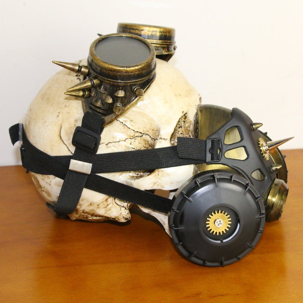 Kobine Steampunk Rivets Halloween Gas Mask