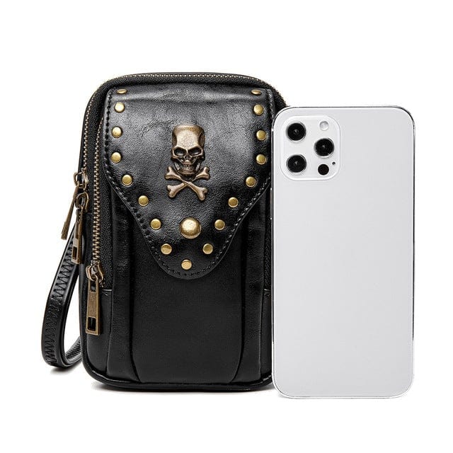 Kobine Steampunk Skull Square Mini Bag