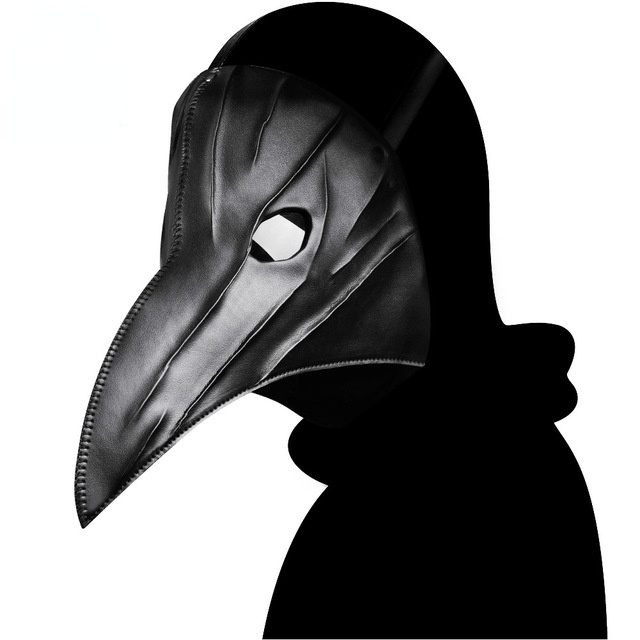 Kobine Steampunk Solid Color Plicated Beak Mask